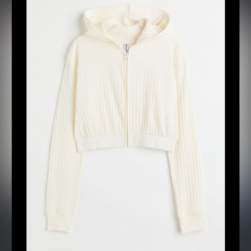 NWT- Divided by H&M Cropped Zip Up hoodie